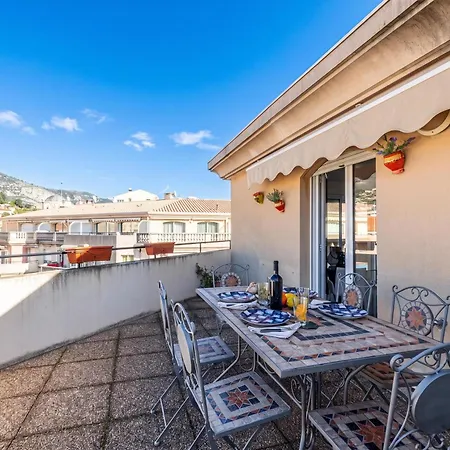 Victoria Bergamote Attic With Terrace And Sea View - Happy Apartment Menton